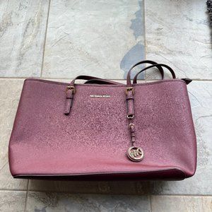Maroon Michael Kors Laptop / Tote / Large Purse
